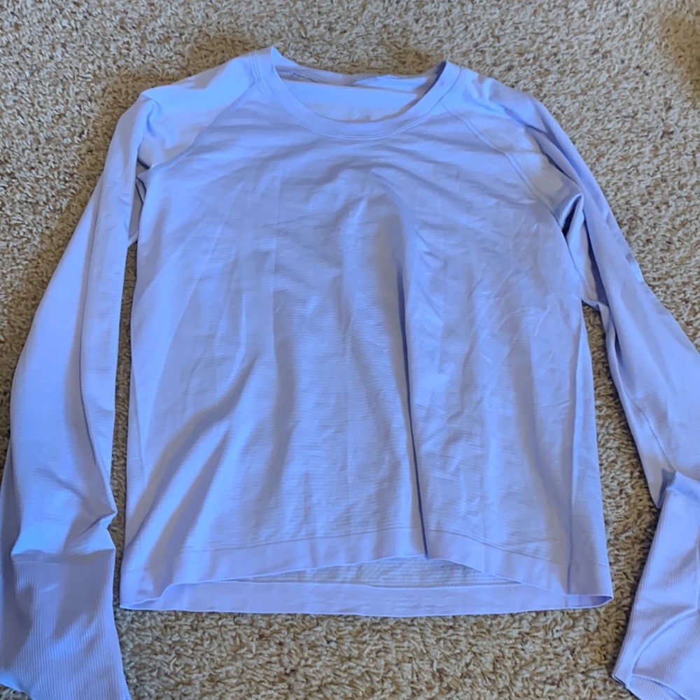 Lululemon cropped long sleeve swiftly top